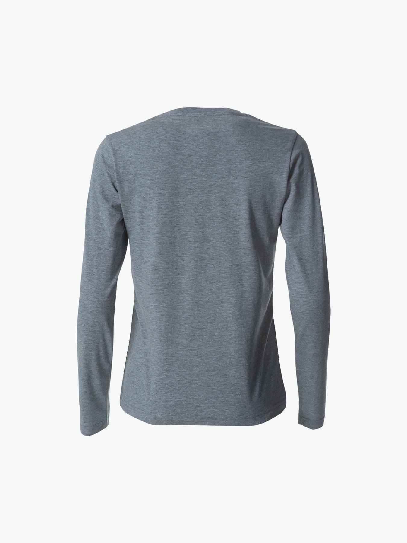 Clique Basic-T L/S Women - Grijsmelange T-Shirt Dames Clique