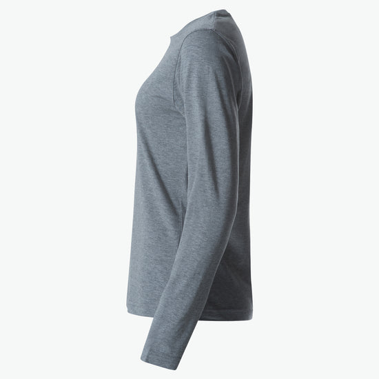 Clique Basic-T L/S Women - Grijsmelange T-Shirt Dames Clique