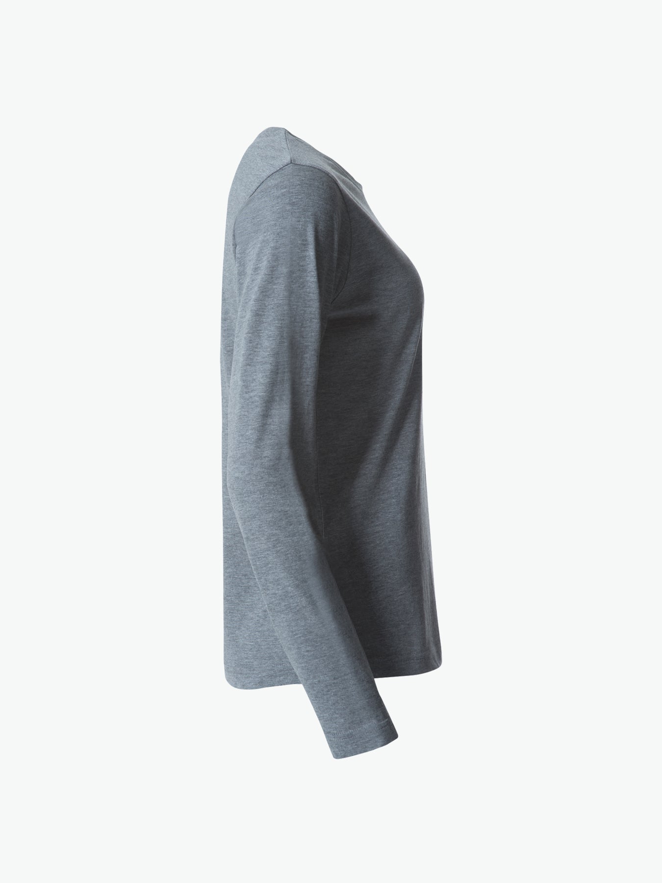 Clique Basic-T L/S Women - Grijsmelange T-Shirt Dames Clique
