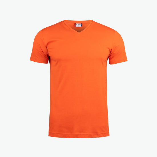 Clique Basic-T V-neck - Dieporanje T-Shirt Clique XS