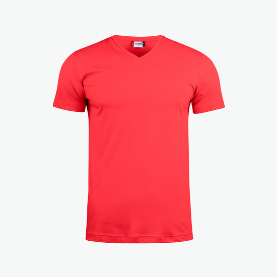 Clique Basic-T V-neck - Rood T-Shirt Clique XS