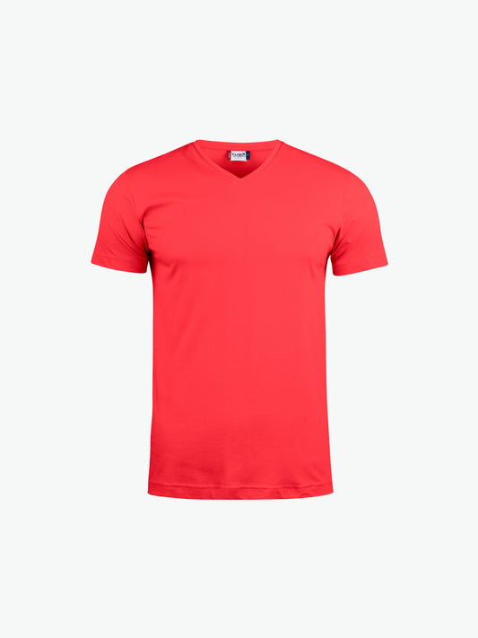 Clique Basic-T V-neck - Rood T-Shirt Clique XS