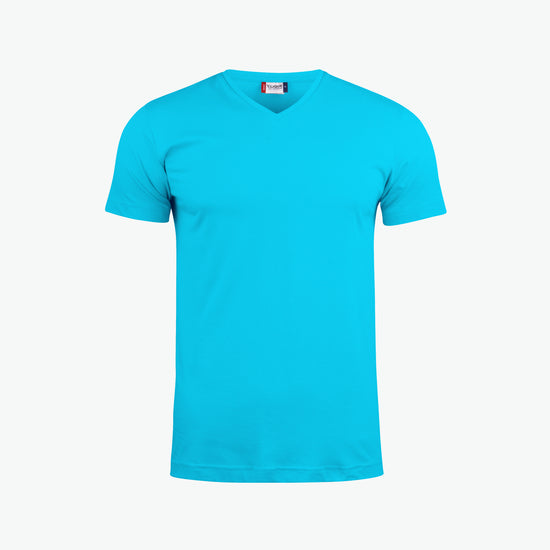 Clique Basic-T V-neck - Turquoise T-Shirt Clique XS