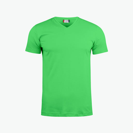 Clique Basic-T V-neck - Appelgroen T-Shirt Clique XS
