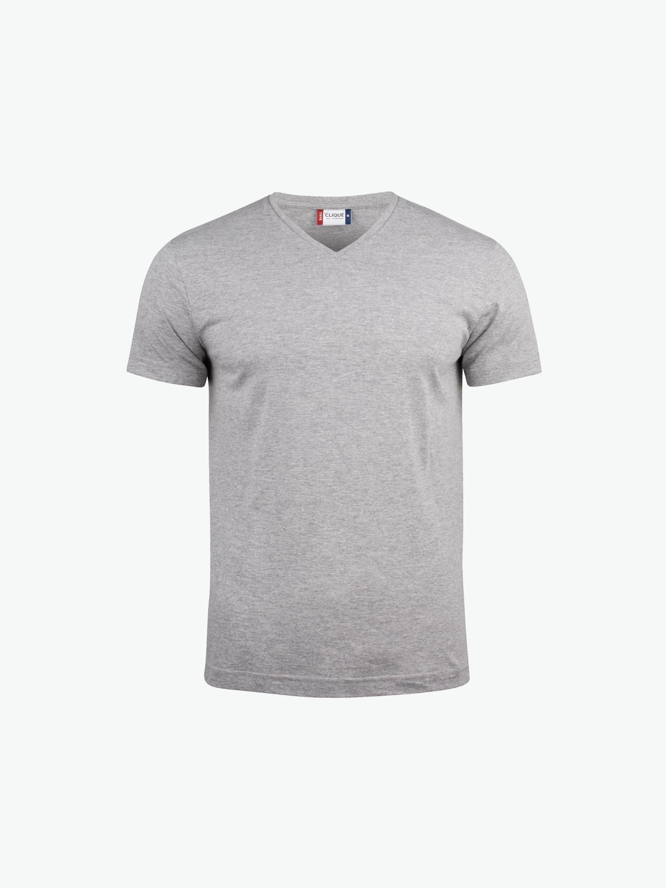 Clique Basic-T V-neck - Grijsmelange T-Shirt Clique XS