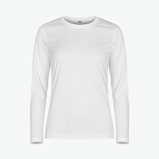 Clique Basic Active-T Women LS - Wit T-Shirt Dames Clique XS