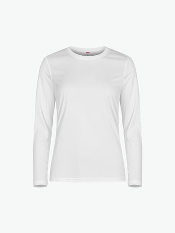 Clique Basic Active-T Women LS - Wit T-Shirt Dames Clique XS