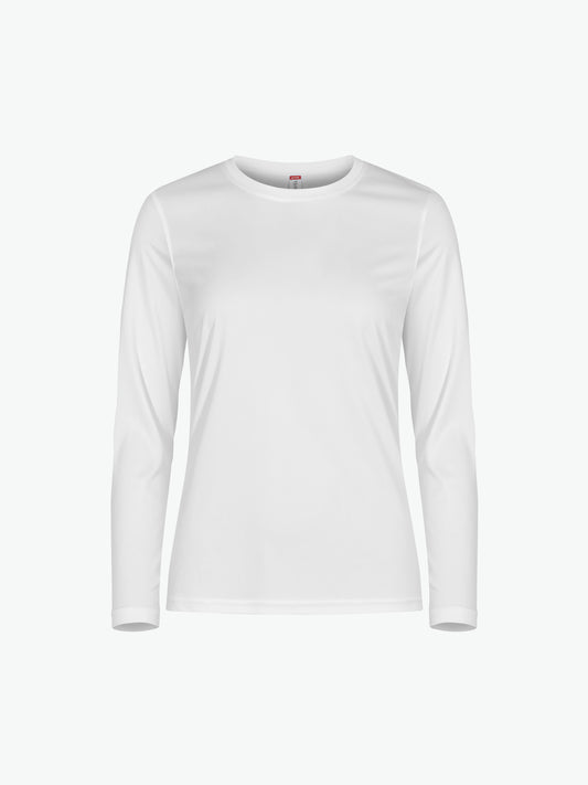 Clique Basic Active-T Women LS - Wit T-Shirt Dames Clique XS