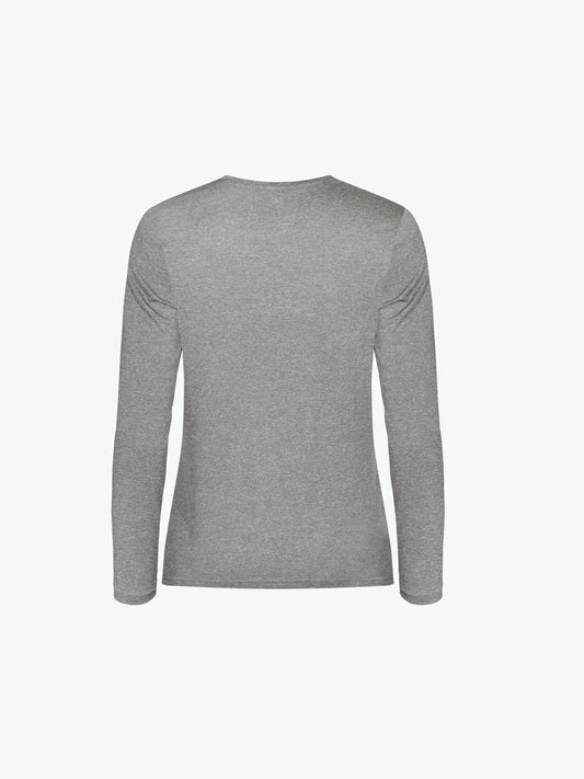 Clique Basic Active-T Women LS - Grijsmelange T-Shirt Dames Clique
