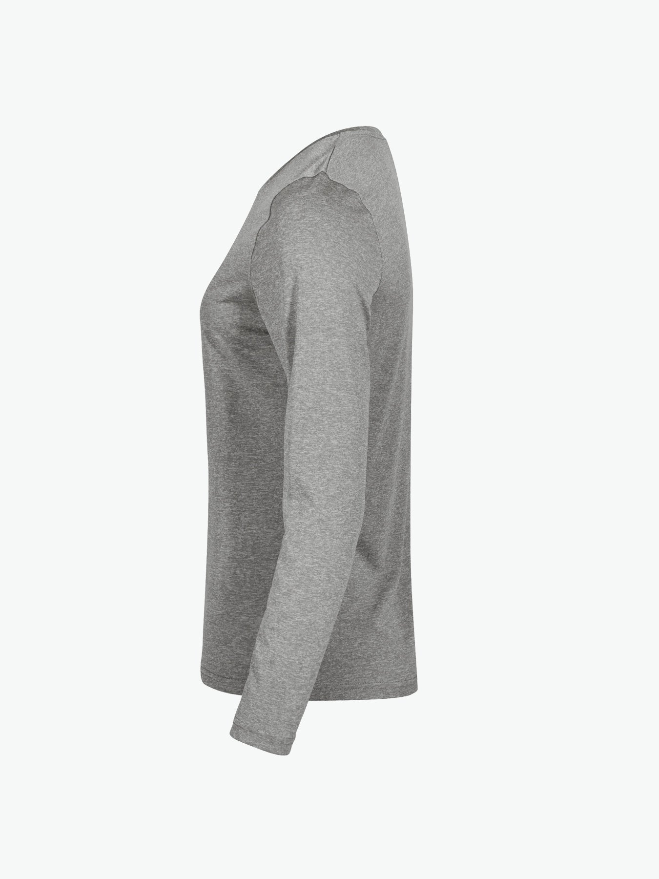 Clique Basic Active-T Women LS - Grijsmelange T-Shirt Dames Clique