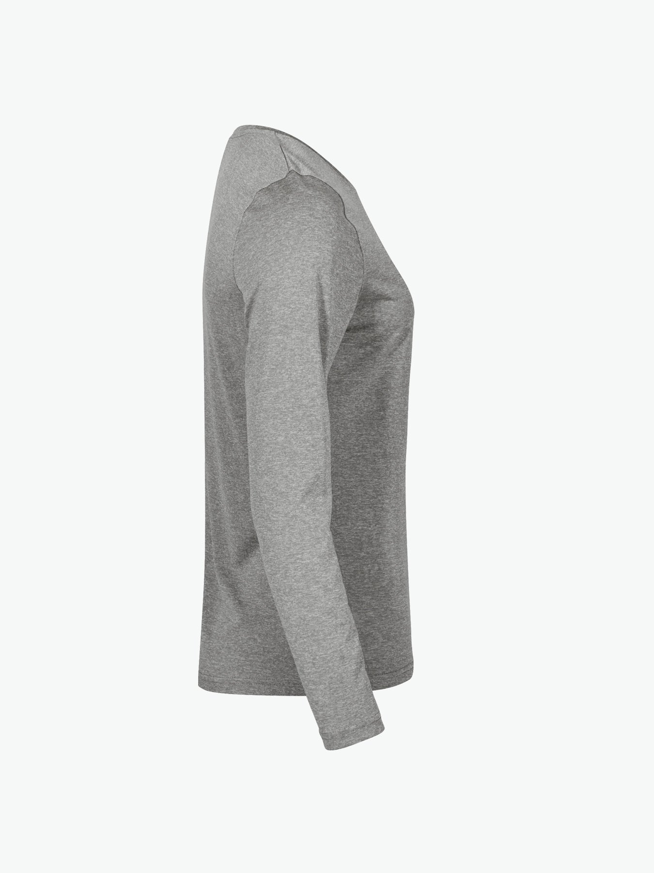 Clique Basic Active-T Women LS - Grijsmelange T-Shirt Dames Clique