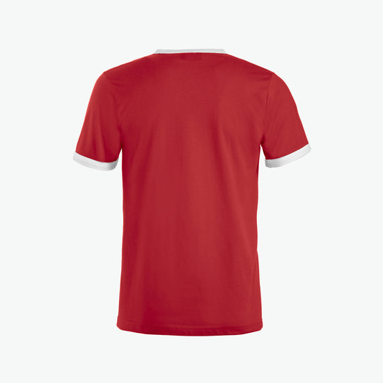 Clique Nome T-shirt - Rood/Wit T-Shirt Clique