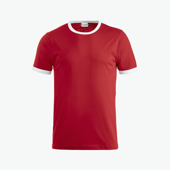 Clique Nome T-shirt - Rood/Wit T-Shirt Clique XS