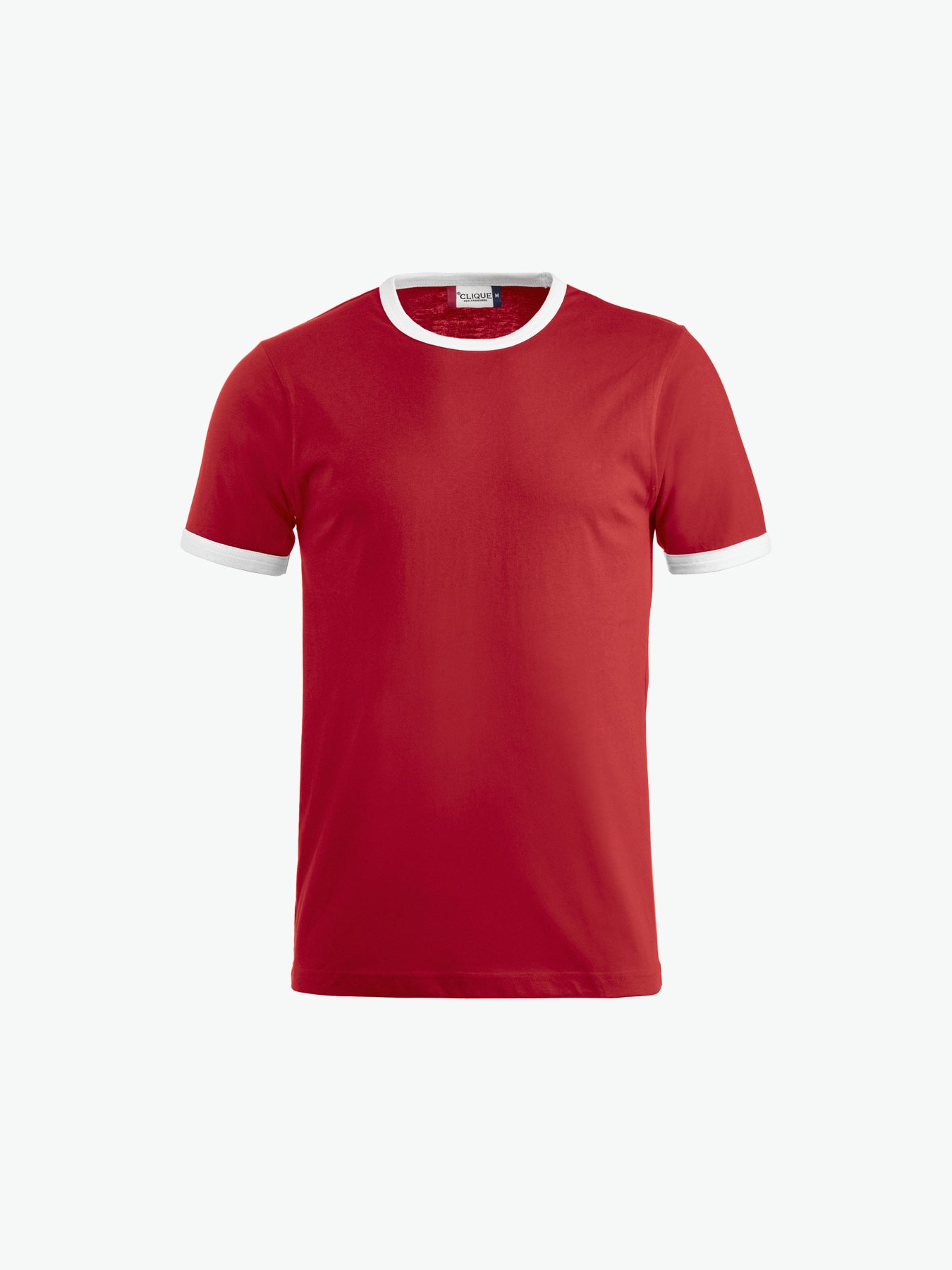 Clique Nome T-shirt - Rood/Wit T-Shirt Clique XS