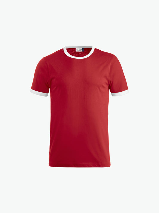 Clique Nome T-shirt - Rood/Wit T-Shirt Clique XS