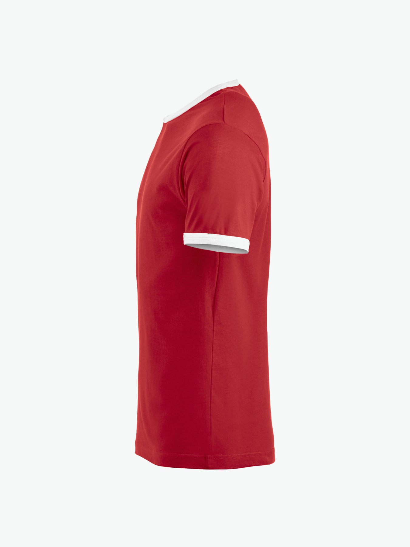 Clique Nome T-shirt - Rood/Wit T-Shirt Clique