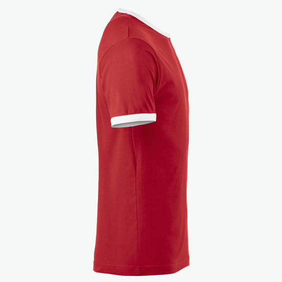 Clique Nome T-shirt - Rood/Wit T-Shirt Clique