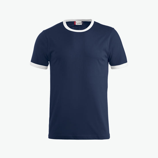 Clique Nome T-shirt - Navy/Wit T-Shirt Clique XS