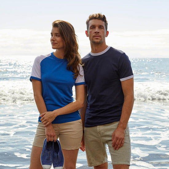 Clique Raglan Tee - Rood/Wit T-Shirt Clique