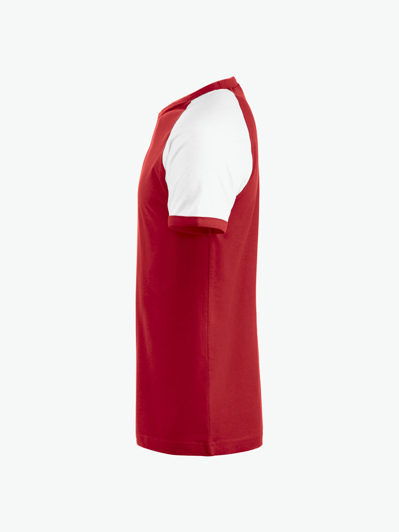 Clique Raglan Tee - Rood/Wit T-Shirt Clique