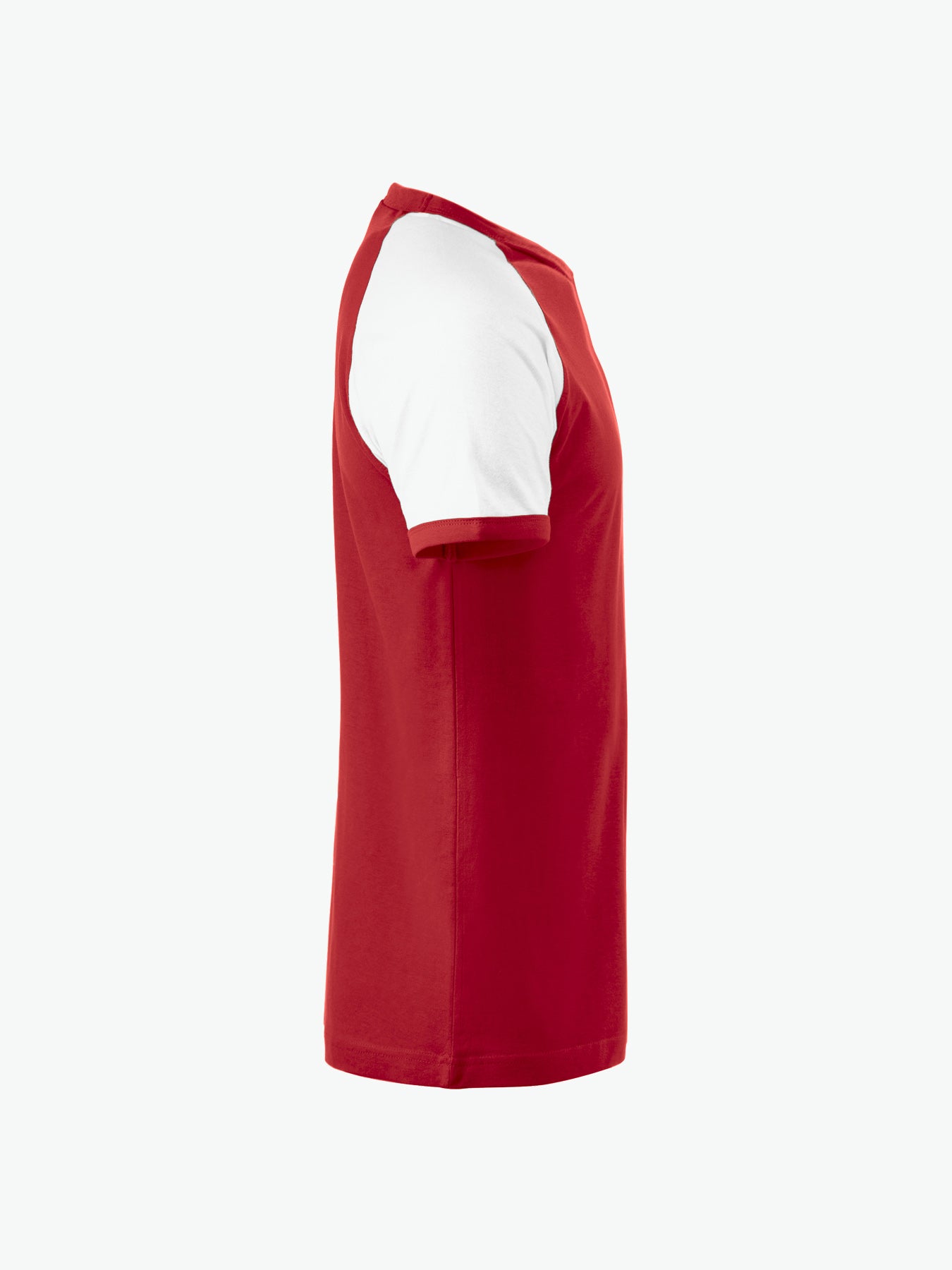 Clique Raglan Tee - Rood/Wit T-Shirt Clique