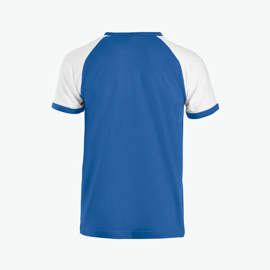 Clique Raglan Tee - Kobalt/Wit T-Shirt Clique