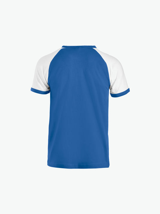 Clique Raglan Tee - Kobalt/Wit T-Shirt Clique