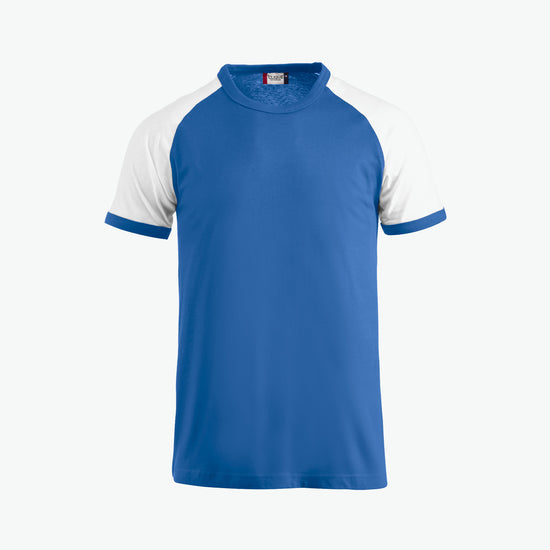 Clique Raglan Tee - Kobalt/Wit T-Shirt Clique XS