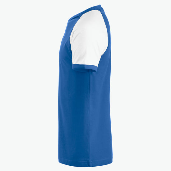 Clique Raglan Tee - Kobalt/Wit T-Shirt Clique