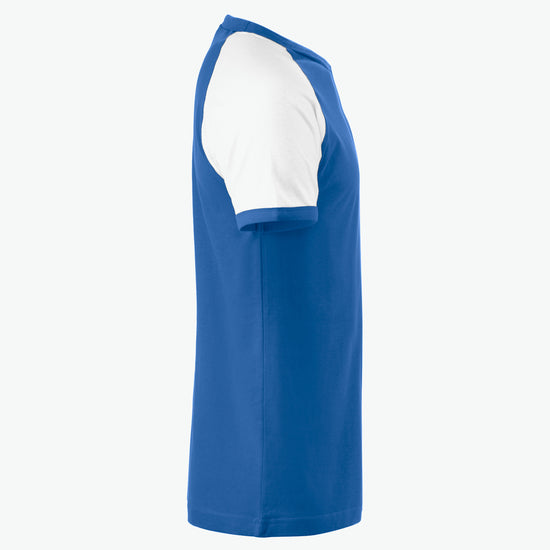 Clique Raglan Tee - Kobalt/Wit T-Shirt Clique