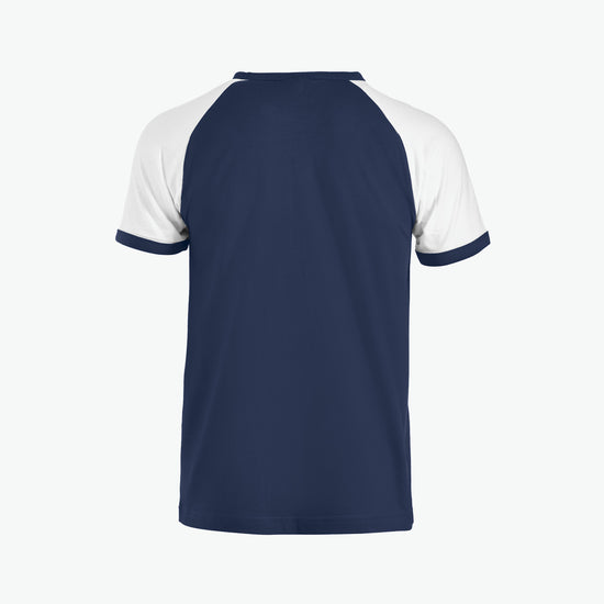 Clique Raglan Tee - Navy/Wit T-Shirt Clique