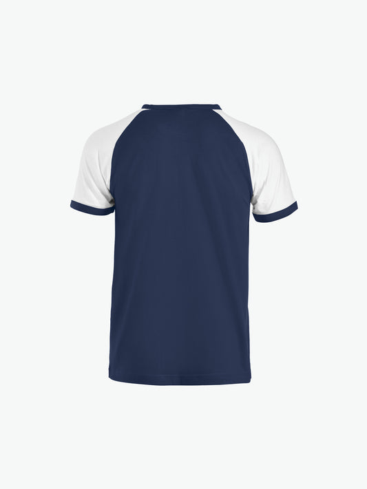 Clique Raglan Tee - Navy/Wit T-Shirt Clique