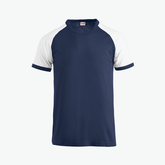 Clique Raglan Tee - Navy/Wit T-Shirt Clique XS