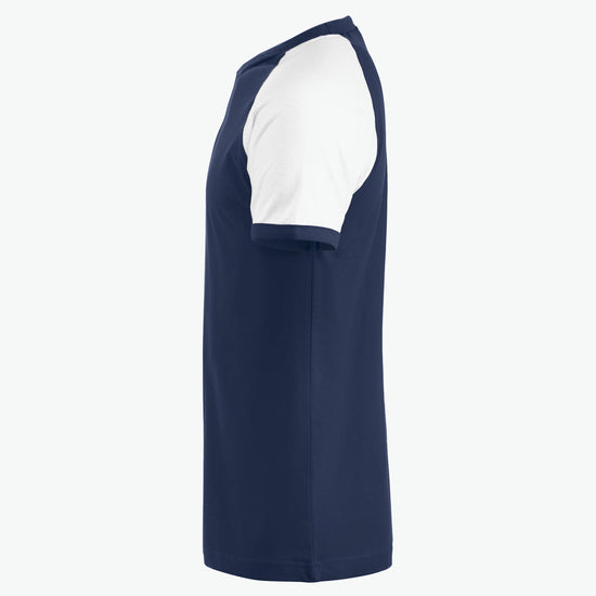 Clique Raglan Tee - Navy/Wit T-Shirt Clique