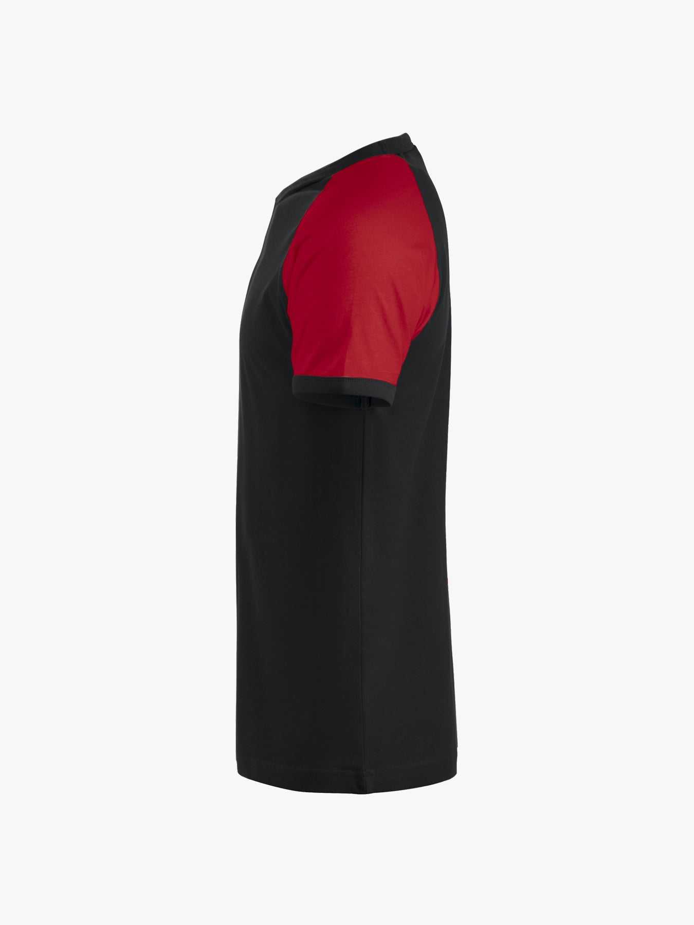 Clique Raglan Tee - Zwart/Rood T-Shirt Clique