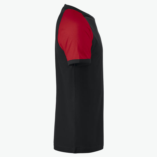 Clique Raglan Tee - Zwart/Rood T-Shirt Clique