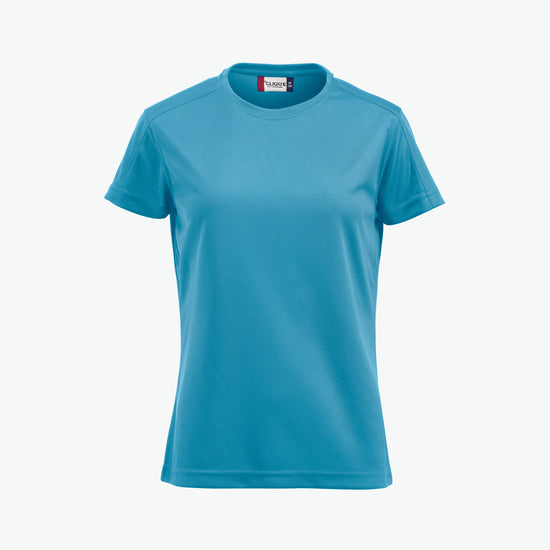 Clique Women Ice-T - Turquoise T-Shirt Dames Clique S