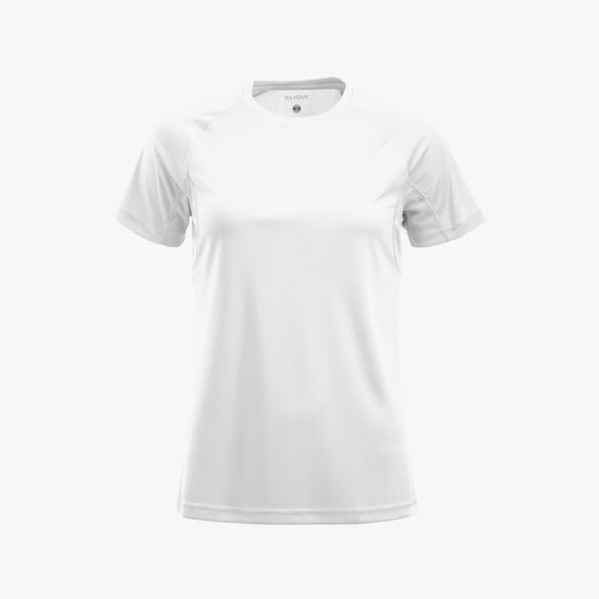 Clique Premium Active-T Women - Wit T-Shirt Dames Clique S