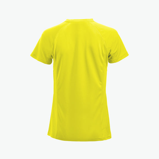 Clique Premium Active-T Women - Signaalgeel T-Shirt Dames Clique
