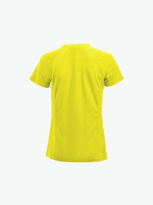 Clique Premium Active-T Women - Signaalgeel T-Shirt Dames Clique