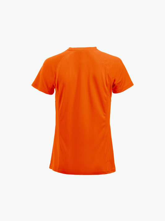 Clique Premium Active-T Women - Signaaloranje T-Shirt Dames Clique