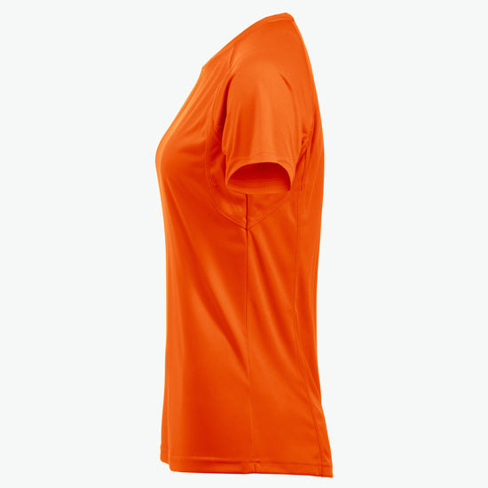 Clique Premium Active-T Women - Signaaloranje T-Shirt Dames Clique