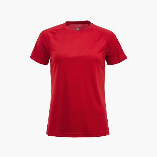 Clique Premium Active-T Women - Rood T-Shirt Dames Clique S