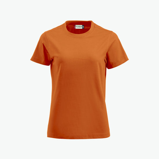 Clique Premium-T Women - Dieporanje T-Shirt Dames Clique S