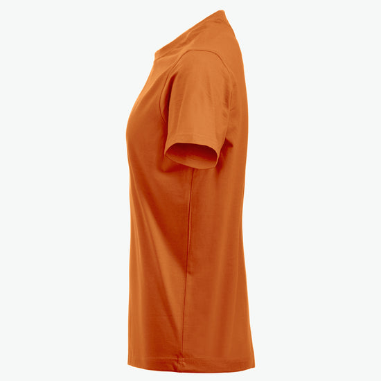Clique Premium-T Women - Dieporanje T-Shirt Dames Clique