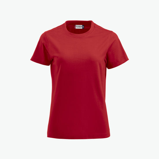 Clique Premium-T Women - Rood T-Shirt Dames Clique S