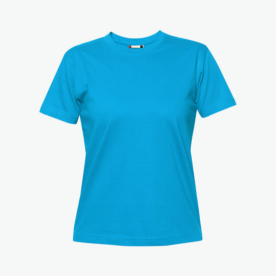 Clique Premium-T Women - Turquoise T-Shirt Dames Clique S