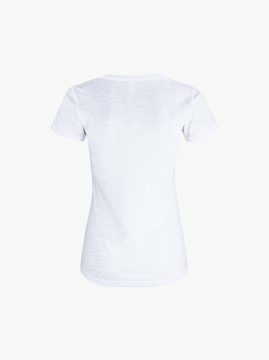Clique Slub-T Women - Wit T-Shirt Dames Clique