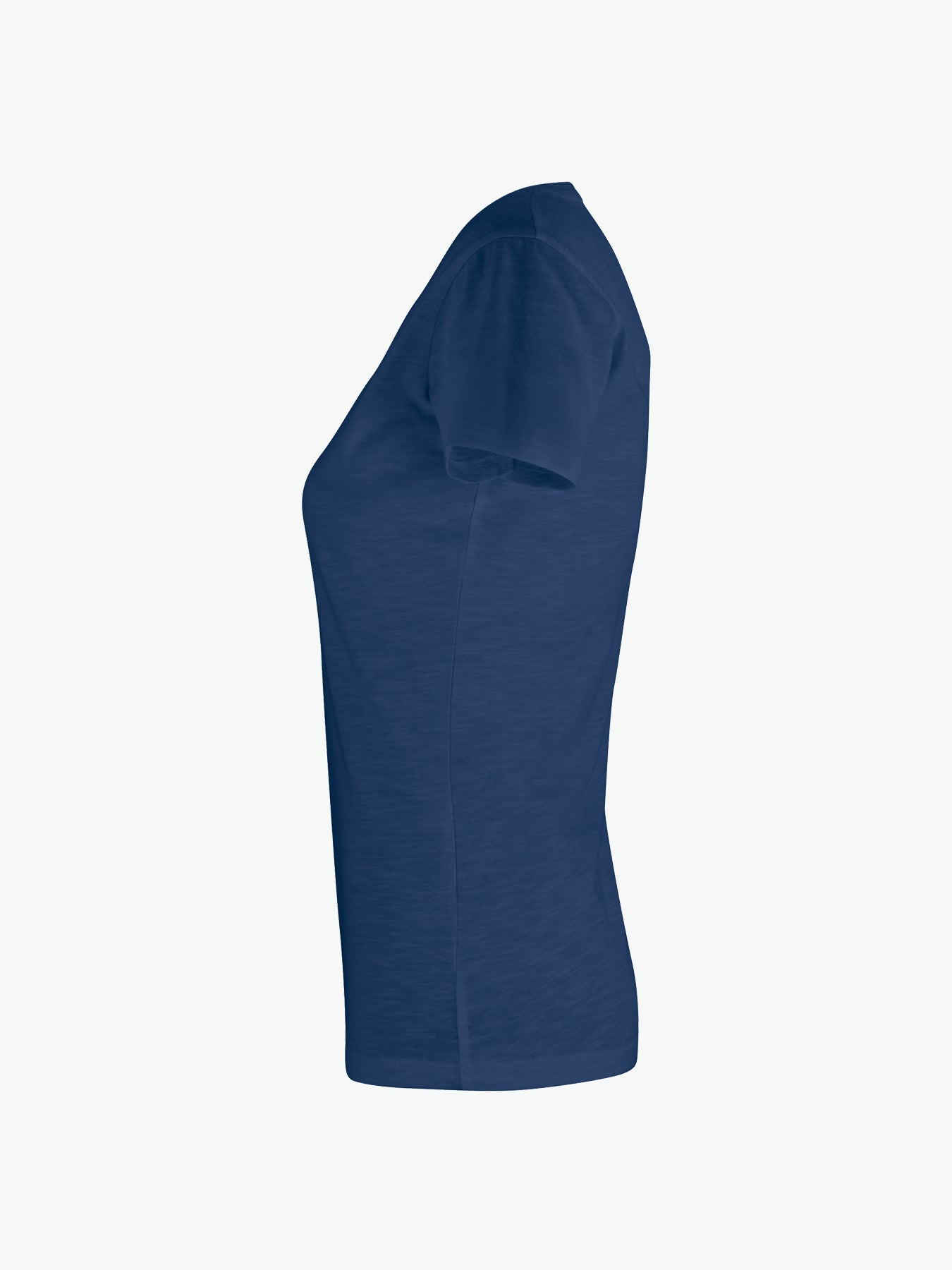 Clique Slub-T Women - Blauwmelange T-Shirt Dames Clique