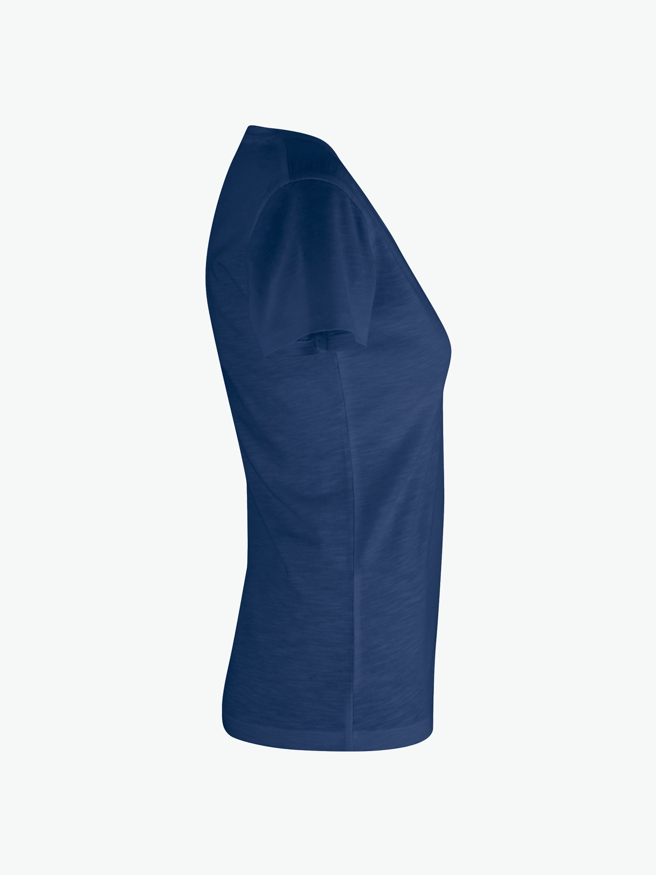Clique Slub-T Women - Blauwmelange T-Shirt Dames Clique